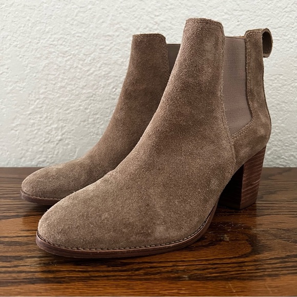 Madewell The Regan Boot in Suede Wet Pebble Size 8 - Picture 1 of 9